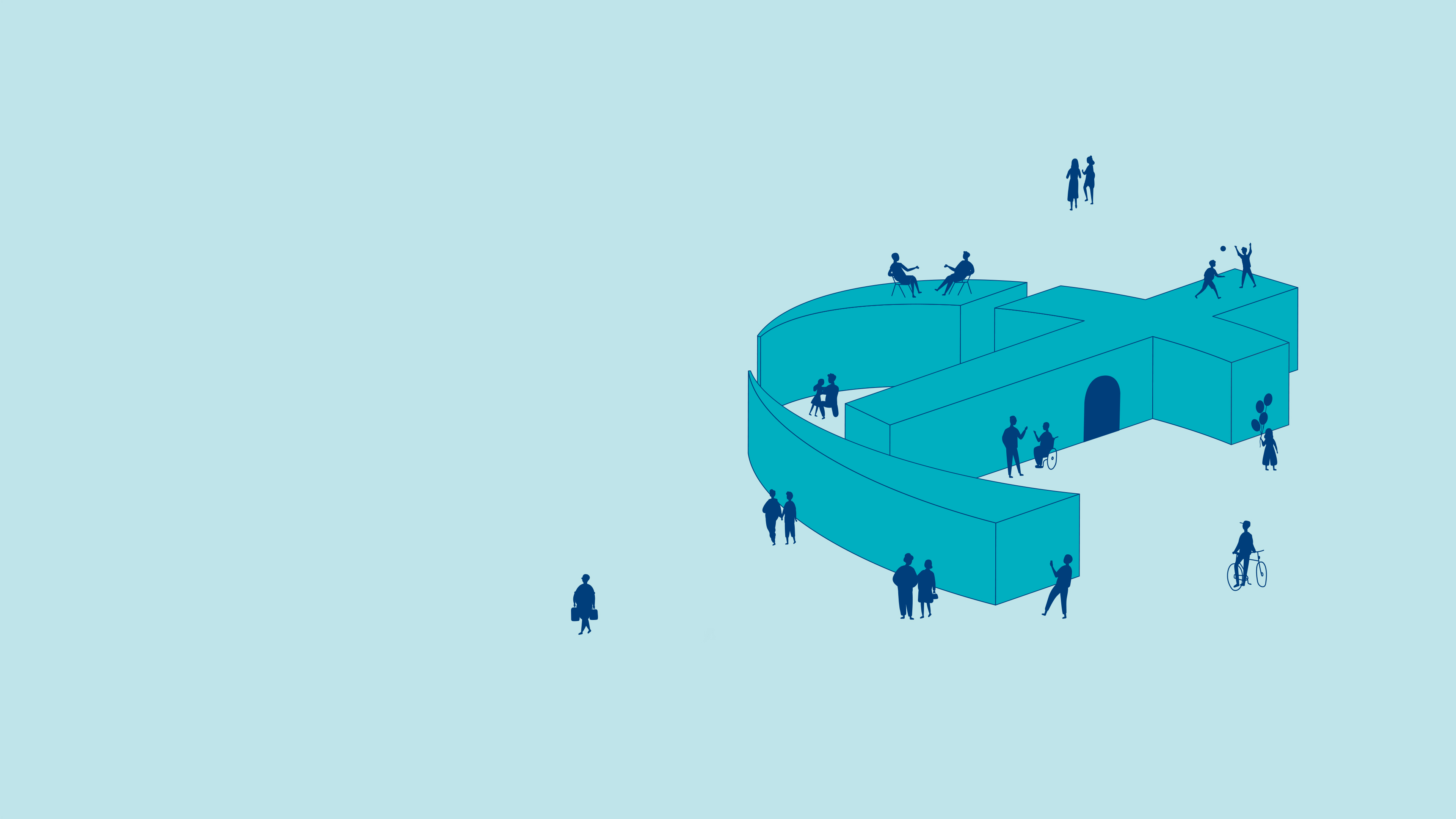 bauwerk Illustration Gebäude Startseite mit blauem Hintergrund